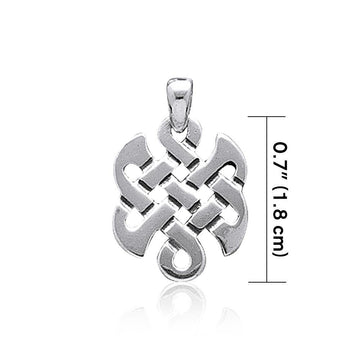 Contemporary Celtic Knotwork Silver Pendant WP014 - Jewelry